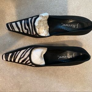 Black and white suede pump. Womens size 9.5